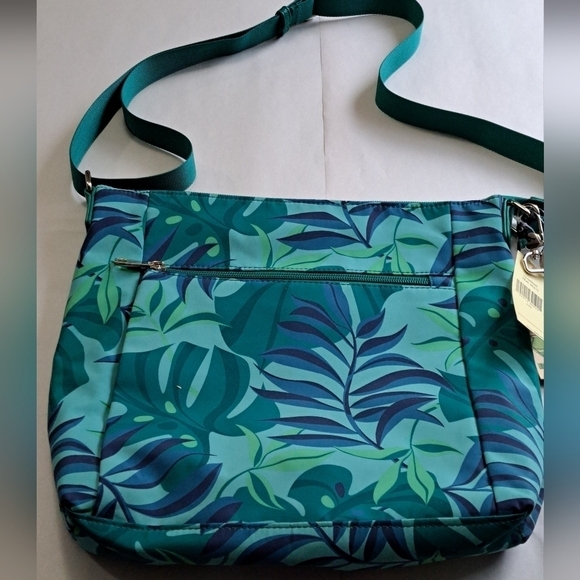 NWT Tropical Leaves Tote/Lunch Bag 12.5"×11" - Picture 3 of 8